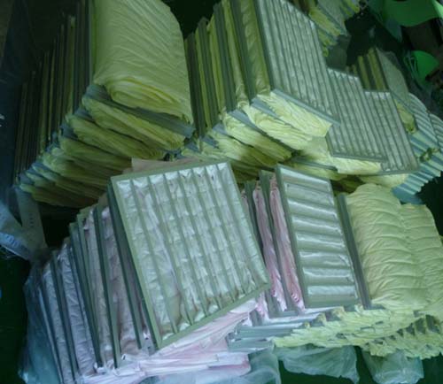 袋式中效過濾器生產車間 袋式中效過濾器生產車間